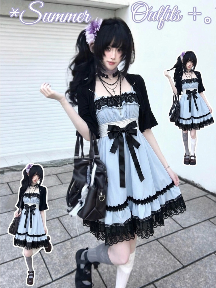Fly Line - Doce japonês lolita vestido de duas