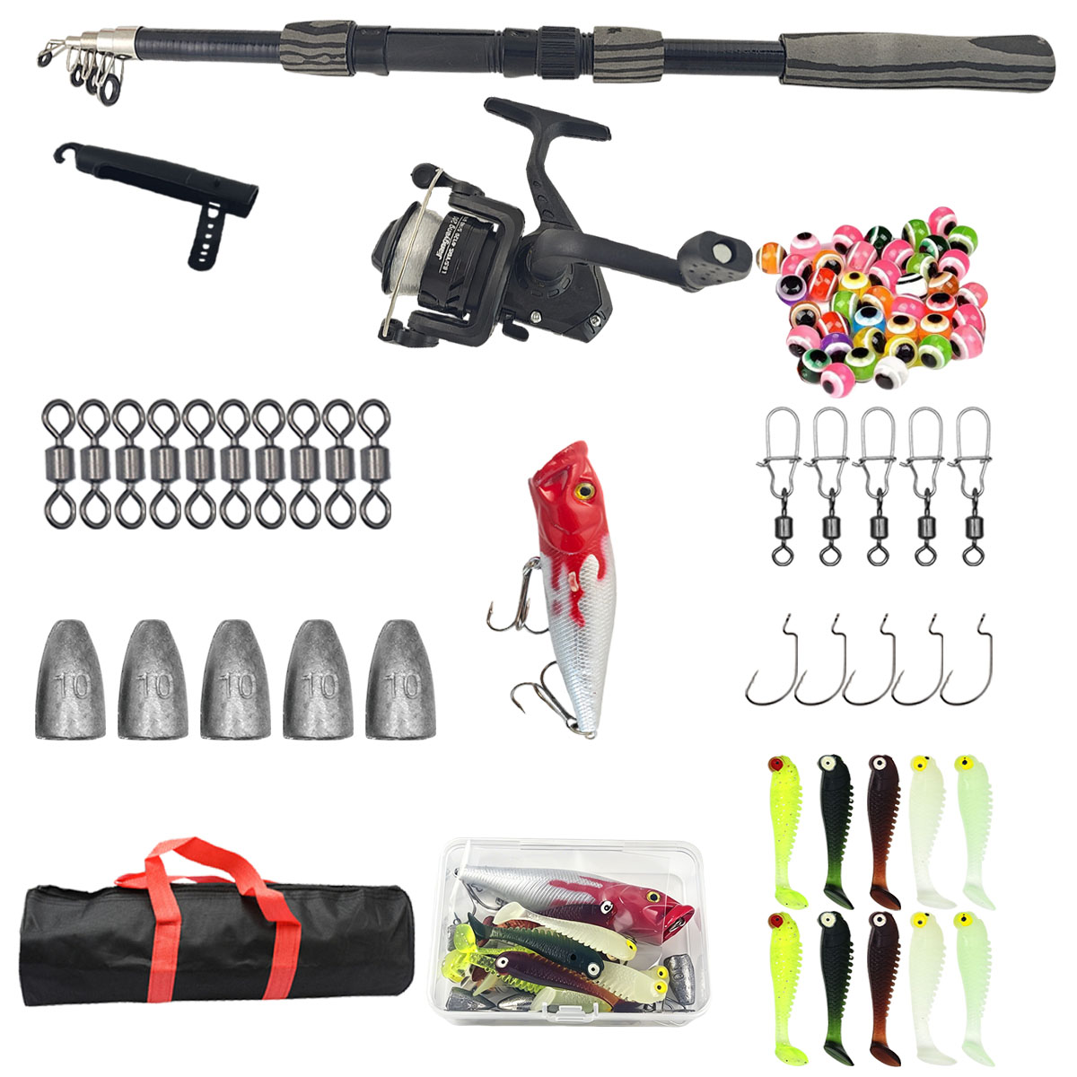 Fishing Line Spooler - Kit de Vara de Pesca Telescópica