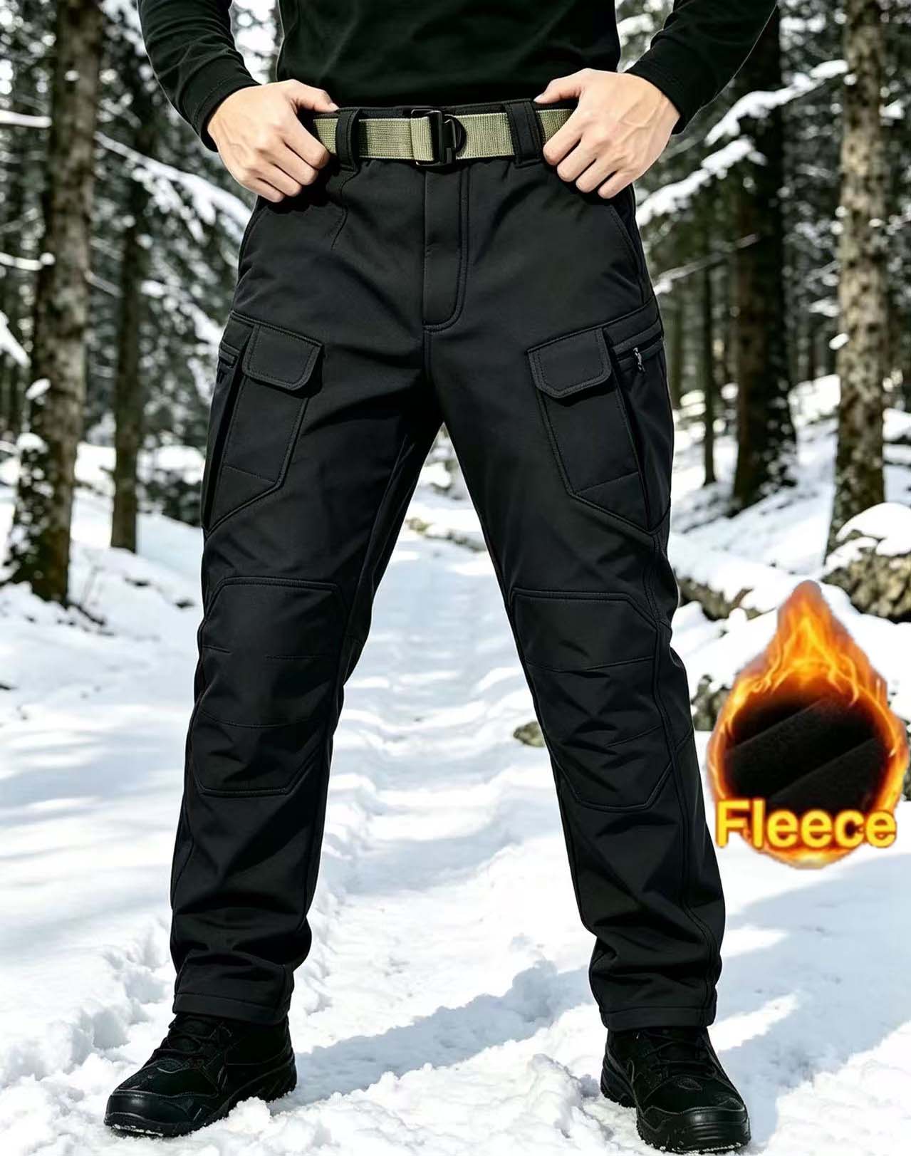 Fly Line - Calças Cargo Masculinas de Inverno Forradas