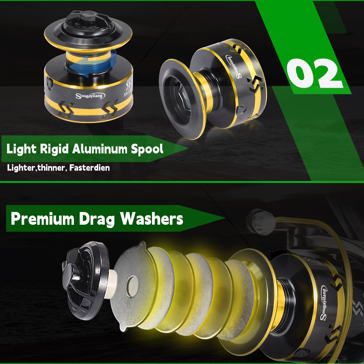Sougayialng vara de pesca gira - Fishing Line Spooler avaliação e preço